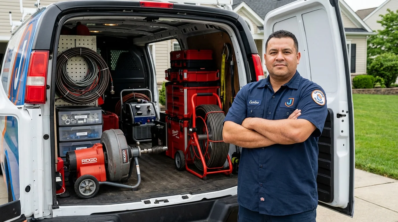 Professional drain cleaning equipment and Johns Plumbing LLC plumber in Fernandina Beach